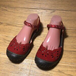 Jambu All Terra Design women flat Red Mary Jane, 10